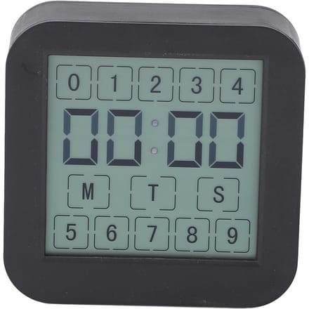 Digitale Thermometer Hygrometer met Countdown Timer en Klokmodus LCD Achtergrondverlichting Temperatuur- en Vochtigheidsmeter gray