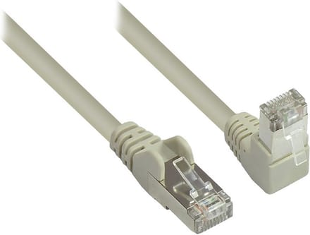 S/FTP CAT6 Gigabit netwerkkabel haaks/recht / grijs - 5 meter