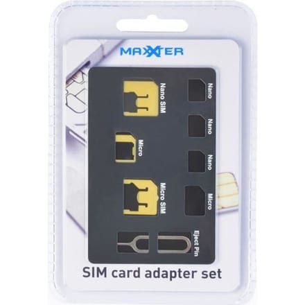 SIM-kaart Adapter Set Kit Nano Micro SIM Telefoon Smartphone Mobiel zoals normale SIM-kaarten!