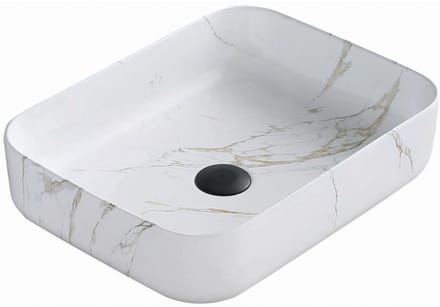 Mexen Carla opzetwastafel 50 x 39 cm, wit steen - 21555091