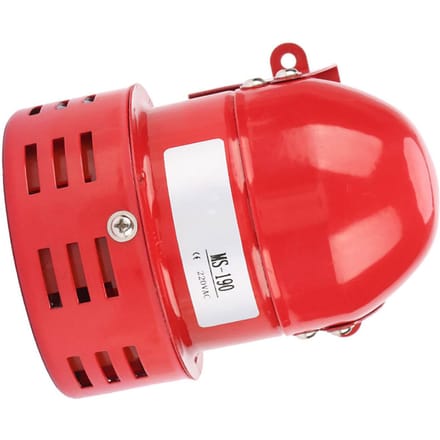 220V 110DB Mini Alarme Sonore Rouge Métal Moteur Industriel Sonore Garde Électrique Antivol MS 190 red