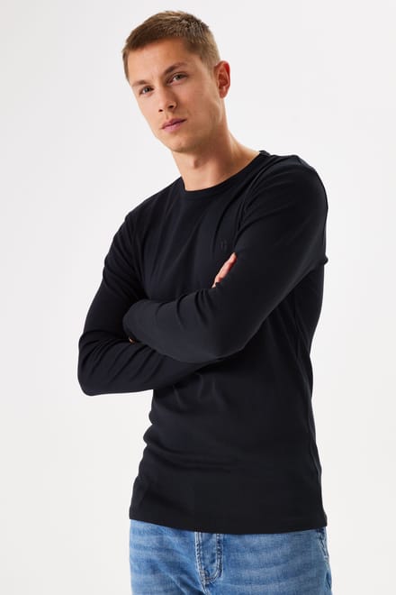 T-shirt met lange mouwen en ronde hals Garcia Basic