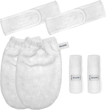 Make-up Set - Accessoires Set - Gezichtsverzorging - Zachte Badstof - 3 Delig - Wit