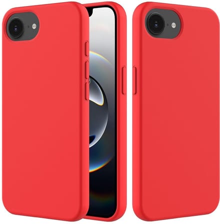 iPhone 16e / 17e Schokbestendige Silicone Hoes voor met beschermende Binnenzijde - Rood