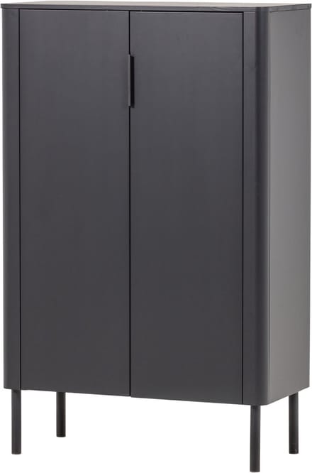 WOOOD Gunnar 2-Deurs Kast - Grenen - Matzwart -135x85x39