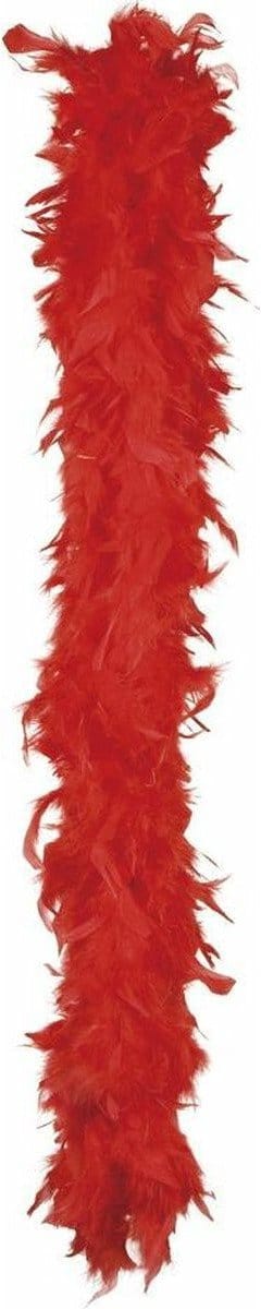 Boland Kerst boa - veren - rood - 180 cm - 80 gram - kerstboomversiering - kerstslinger - kerstboa