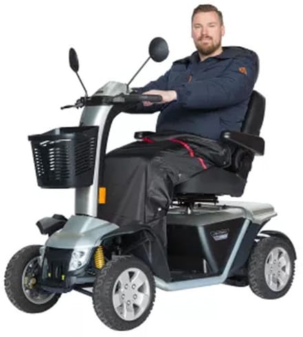 Zorgmiddelenaanhuis - Scootmobiel schootdeken — Basic - 95 cm x 80 cm (LxB) - Zwart