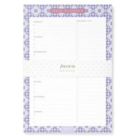 Filofax notepad met magneet, maaltijdplanner, mediterranean