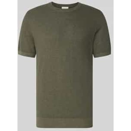T-shirt van katoenen-linnenmix