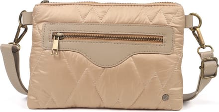 Taupe schoudertasje / crossbody Bantas