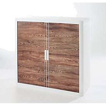 Roldeurkast, roldeuren eiken vintage, hoogte 1040 mm