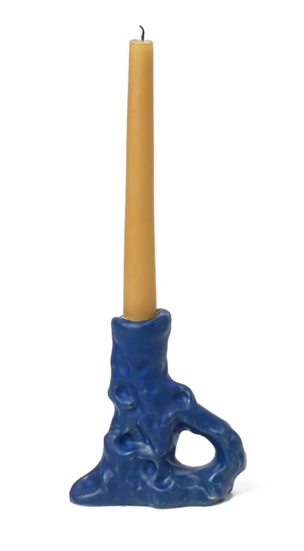 Ferm Living Dito enkele kandelaar - blauw
