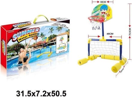 Drijvende basketbalset voor zwembad en poolparty basketset met basketring