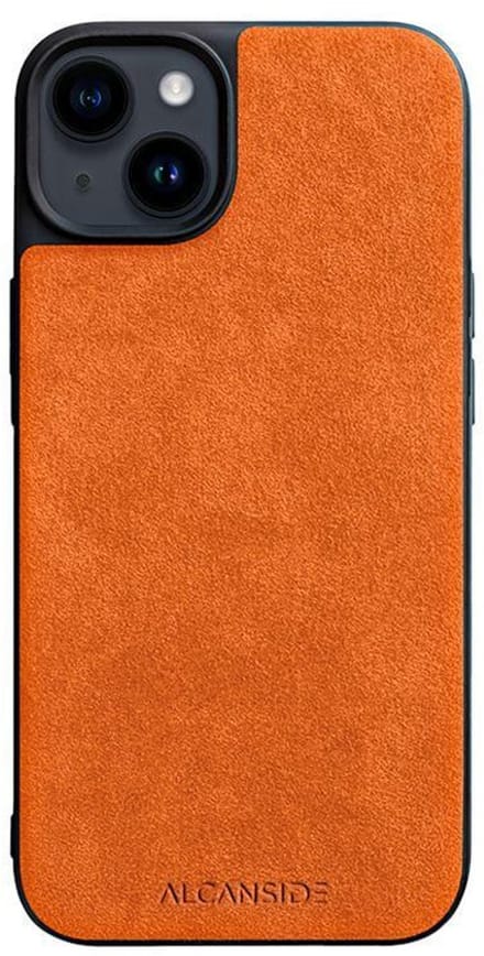 iPhone 14 Plus - Alcantara Back Cover - Orange