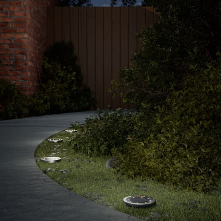 vidaXL Grondlampen 12 st solar met grondpennen warmwit
