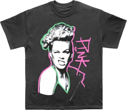 Pink - Paint Pen Heren T-shirt - L - Zwart