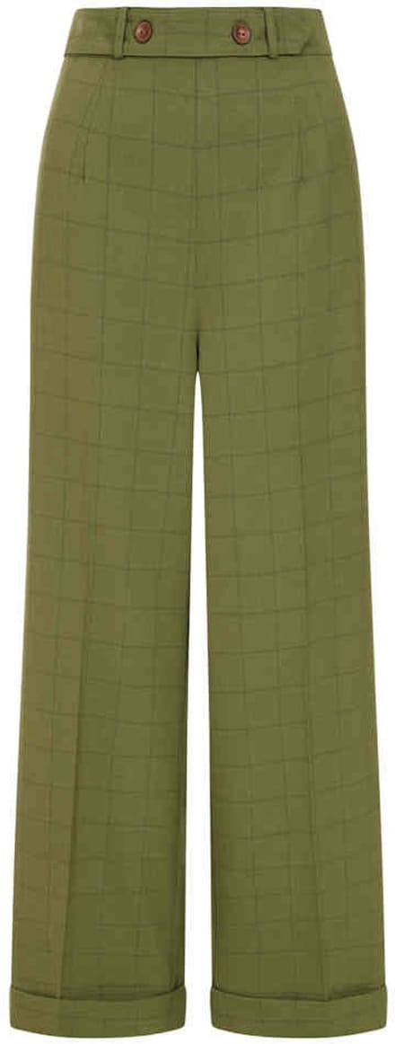 Banned - Bonnie Wijde broek - S - Groen