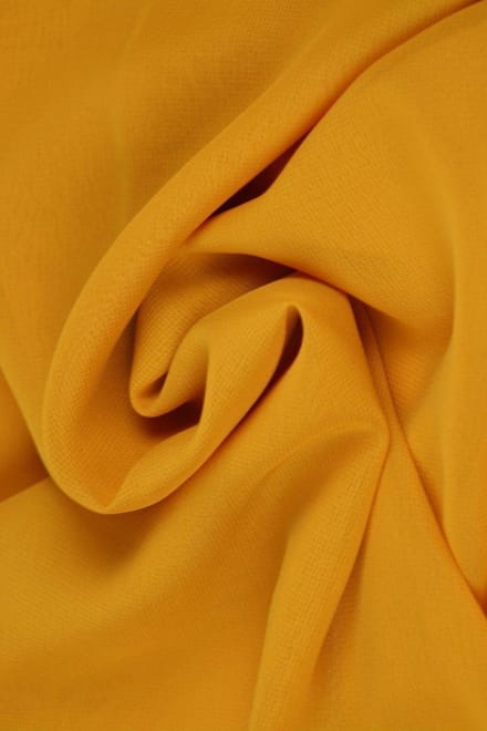 Chiffon stof - Okergeel - 15 meter