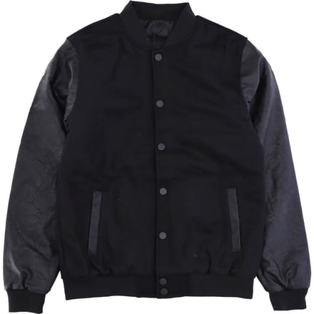 Urban Classics - Oldschool College jacket - XS - Zwart/Zwart
