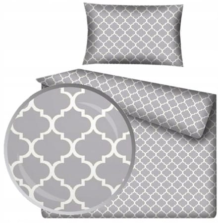 Kinderbeddengoed 90x120 cm - Grijs Marokko Patroon Katoen