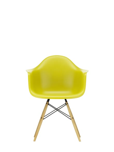 Vitra DAW Eames Plastic Armchair - mosterd RE - gelige esdoorn