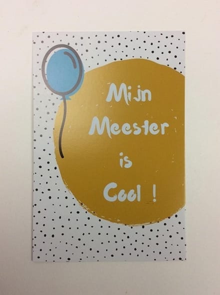 Postkaart cm Mijn Meester is Cool