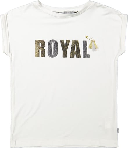 Rumbl Royal - T-shirt - Offwhite - Royal - Maat 104/110