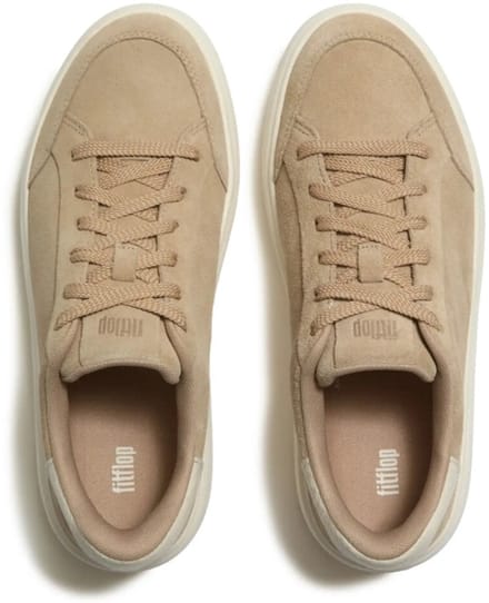 FitFlop RTG Suede Snake Lace Up Sneakers LICHTBRUIN - Maat 37