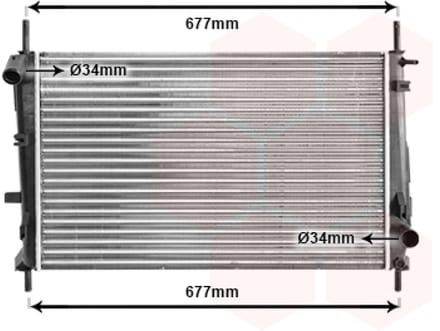Van Wezel - RADIATOR VOOR FORD MONDEO 1993-1996 1086946