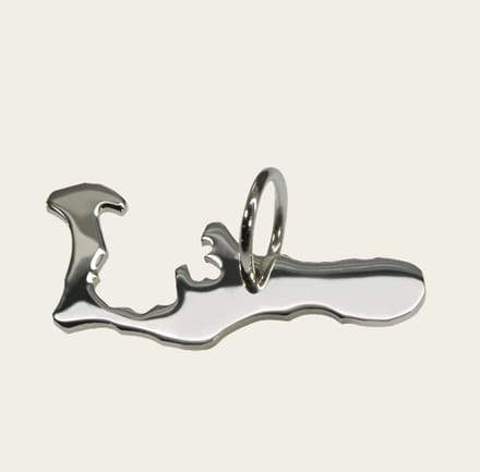 Zilveren Landkaart Kaaimaneilanden ketting hanger