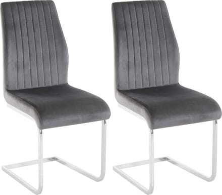 Greta-Eetkamerstoel - 2 Pack - Grijs