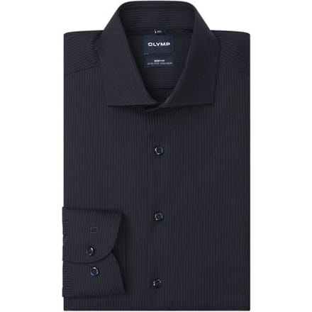 OLYMP Level Five Overhemd, Body Fit, Royal Kent, Marineblauw