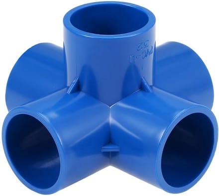 5x 25mm PVC 5-Weg Elleboog Koppeling voor 3D Constructies en Tuinirrigatie