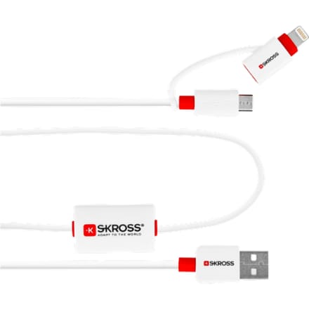 Skross Buzz 2in1 Charge'n Sync Alarm USB-A 2.0 naar Lightning & USB Micro - 1 m