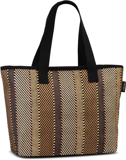 Fabrizio Strandtas Gestreept Bruin-Beige
