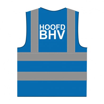 Hoofd BHV hesje RWS koningsblauw