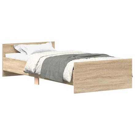 vidaXL - Bedframe - zonder - matras - hout - sonoma - eikenkleurig - 90x200 - cm