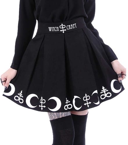 Restyle - Symbol high waist Korte rok - XS - Zwart