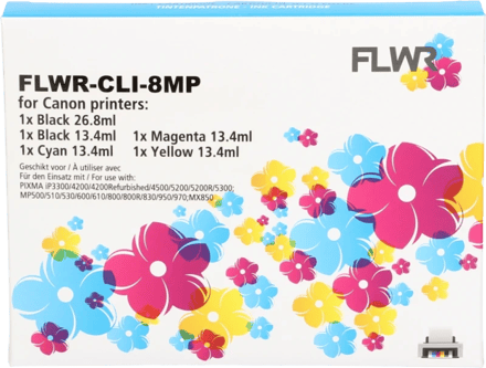 Huismerk - Inktcartridge / CLI-8 muiltiPack / Zwart en Kleur - geschikt voor Canon