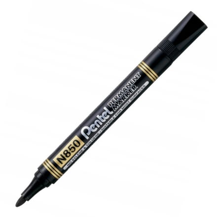 Pentel N850 Permanente Marker, Rond, Zwart