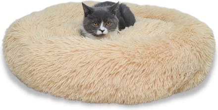 Topmast Fluffy Donut - Dierenmand - Donut Hondenmand - Beige - 60 cm -