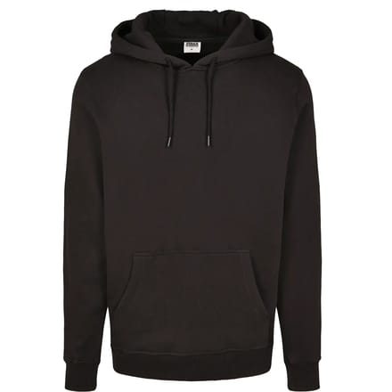 Urban Classics Organic Basic Hoody Heren Trui met capuchon - zwart - 3XL