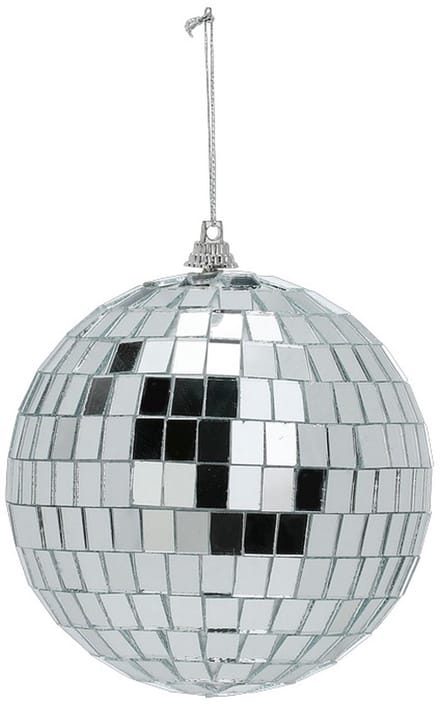 Inge Christmas Decor Disco kerstbal - zilver - D11 cm - glas/foam - discobal/discobol - kerstversiering