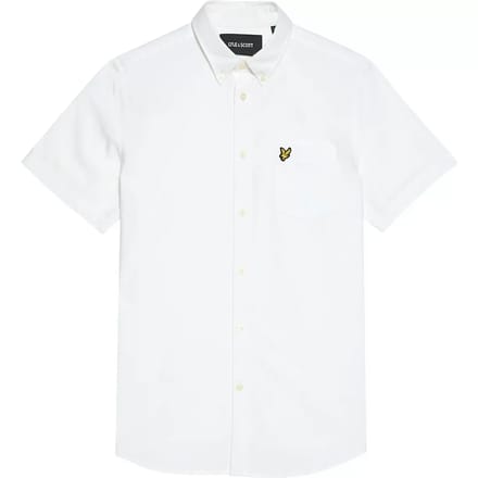 Lyle & Scott Oxford-Shirt Met Korte Mouwen, Wit