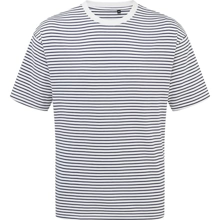 Premier Unisex Volwassen Utility 2.0 Contrast Gestreepte Oversized T-Shirt (Marineblauw/Wit)