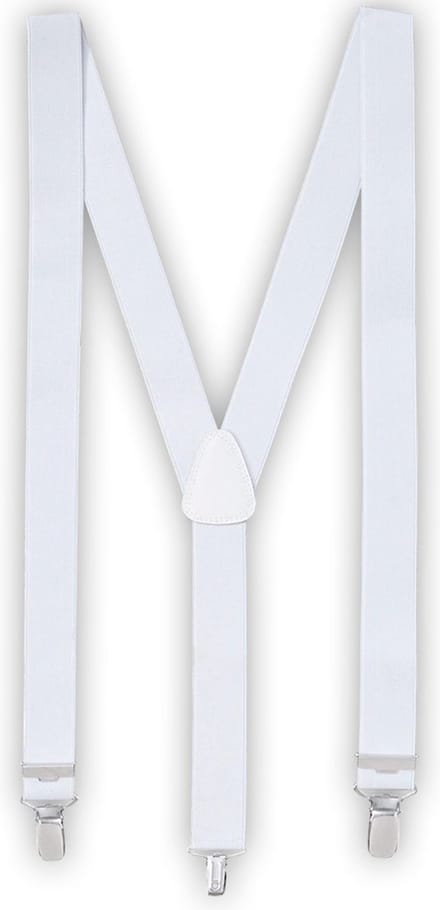 Boland - Bretels Basic wit Wit - Volwassenen - Unisex - Student -