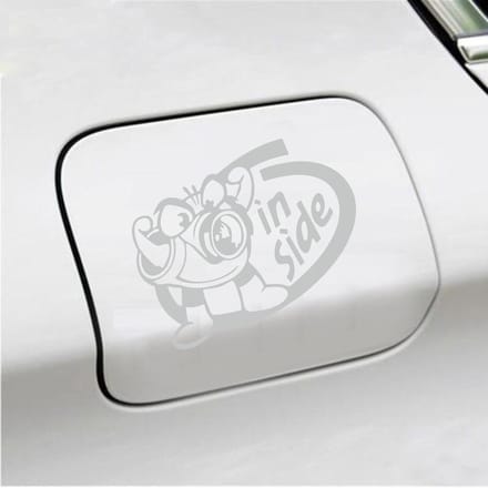 Bumpersticker - Turbo Inside - 12 X 15 - Licht Grijs
