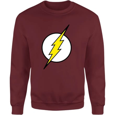 Justice League Flash Logo Sweatshirt - Burgundy - S