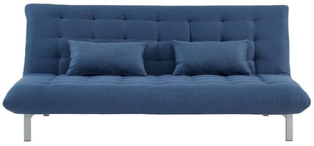 Vente-unique Driezits bedbank van stof HORNET - Blauw