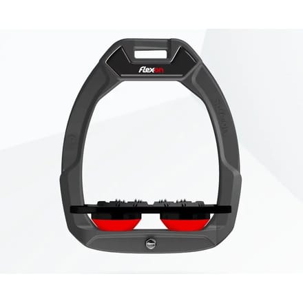 Veiligheidsstijgbeugels Plat Ultra Grip Antraciet/Zwart/Rood Flex-On Safe-On